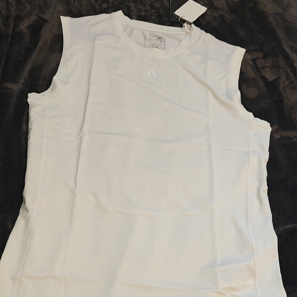 Adidas Women's White Muscle Tee